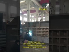 PLC التحكم معدن إعادة تدوير آلة بالر تلقائية 800 طن الطاقة 700 * 700mm
